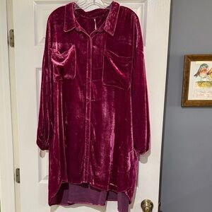 Free people velvet tunic XL oversized